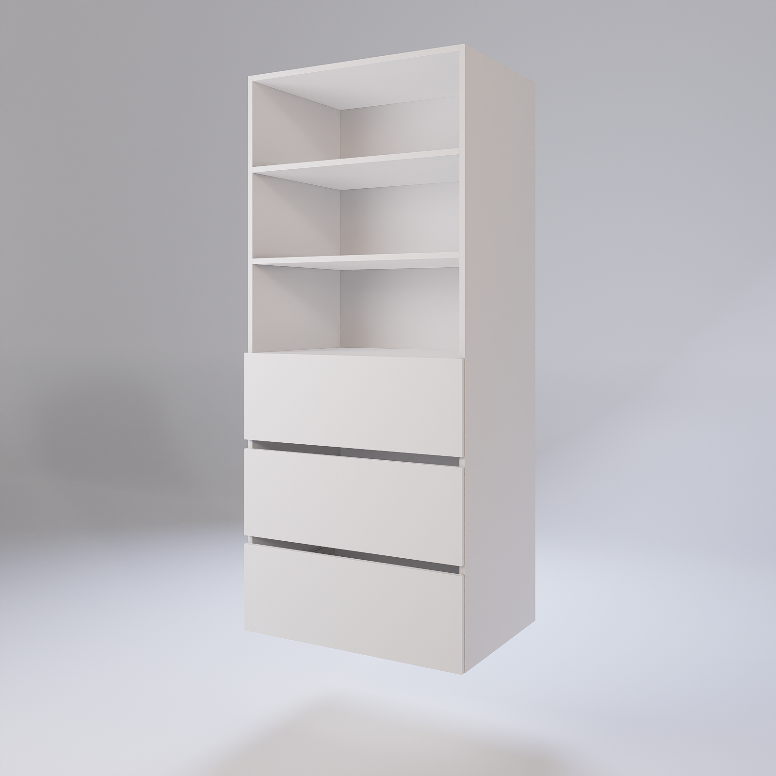 Open Shelving With Drawers