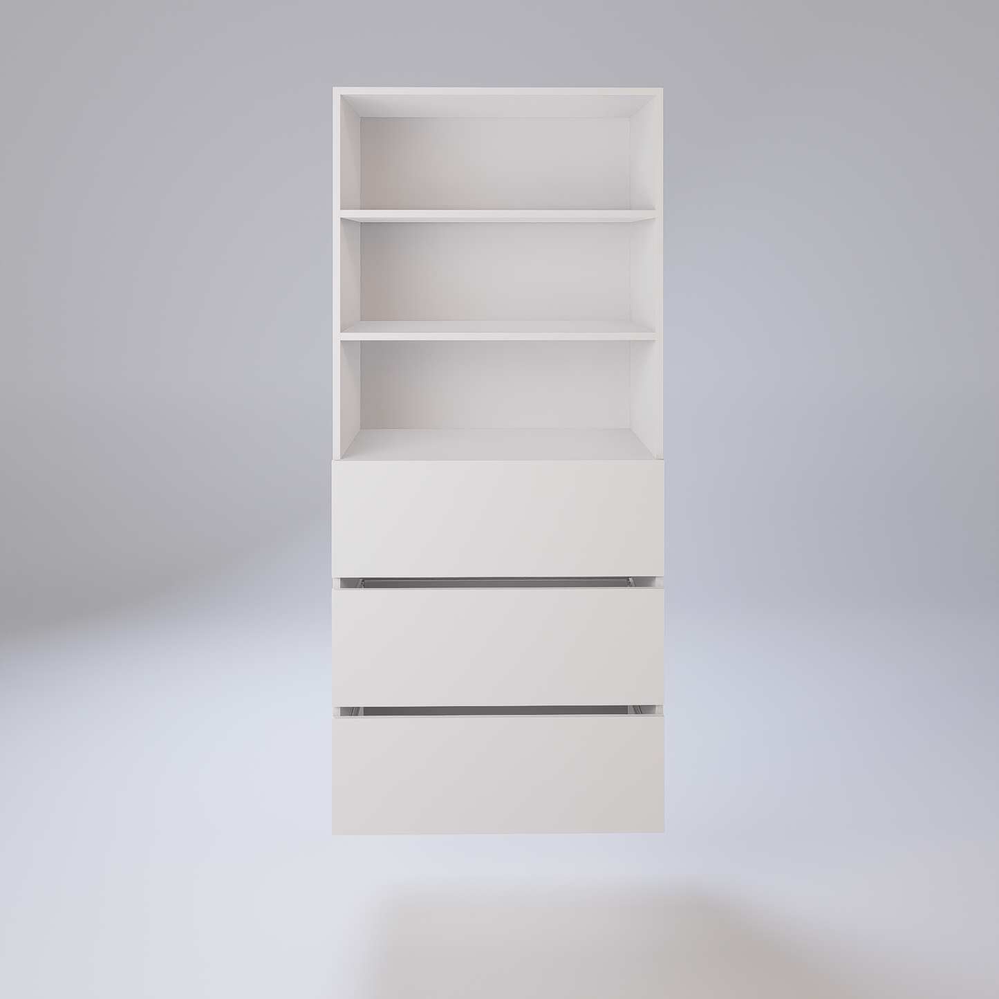 Open Shelving With Drawers
